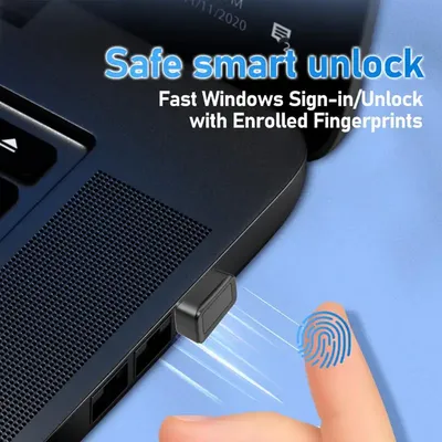 USB Fingerprint Reader Portable USB Fingerprint Logger Fast Matching PC Dongle 360 Degree Touch