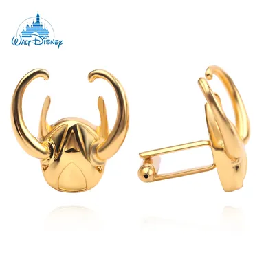 Disney Marvel Sci-fi Movie Avengers Super Villain Loki Odinson Cufflinks Fashion Trend God of Lies