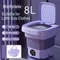 8L Portable Small Foldable Washing Machine with Spin Dryer For Socks Underwear Panties Washer