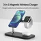 Magsafe magnetic three in one wireless charger suitable for Apple watch earphones wireless charging