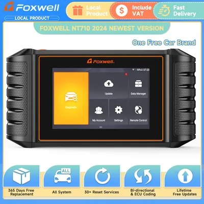 FOXWELL NT710 OB2 Automotive Scanner Bi-Directional ECU Coding IMMO Oil EPB TPMS ABS 30+ Reset Auto