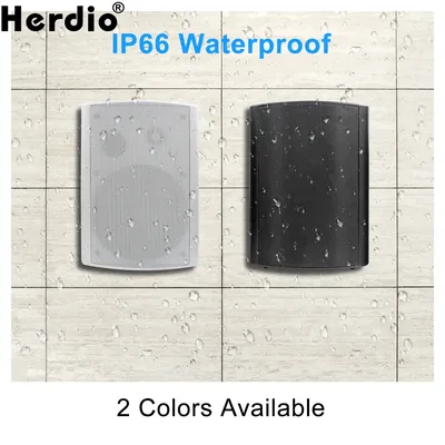 Herdio 6.5 Inch Wall Mounted Speaker 400W Pair Of Passive Outdoor ABS Material Speaker System