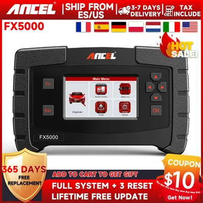 Newest ANCEL FX5000 OBD2 Scanner All System Car Diagnostic Tool Oil Reset EPB Reset ABS Bleeding