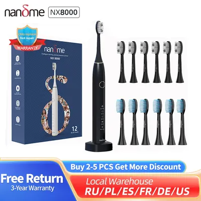 Nandme NX8000 Smart Sonic Electric Toothbrush IPX7 Waterproof Micro Vibration Deep Cleaning Whitener