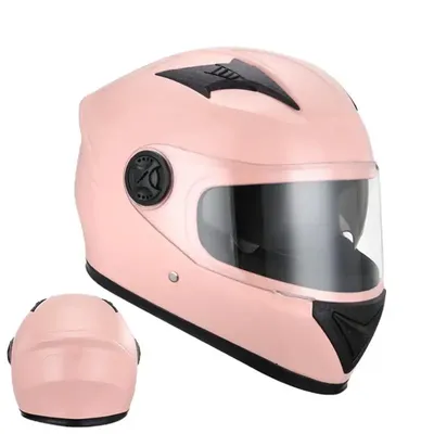 Motorcycle Helmets For Adults Cool Fashionable Full Face Head Protector With Visors Anti-Fog Warm