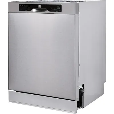 Front control built-in full size dishwasher, stainless steel