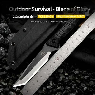 HUANGFU High quality fixed blades, outdoor straight knives, wilderness survival knives, men's