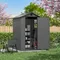 4x4 Resin Shedfor Outdoor, Garden tool Storage Shed with Designof Lockable Doors, Tool Storage for