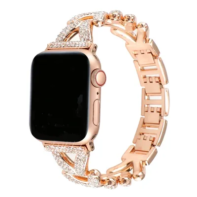 For Apple Watch Band Ultra 49mm 40mm 44 42mm 38mm Diamond Steel Luxury Chain Strap+Case Bracelet for