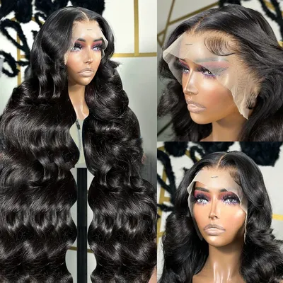 Rosabeauty 13x6 HD Body Wave Lace Front Human Hair Wigs 5x5 Glueless Wig Brazilian Water Wave 13x4