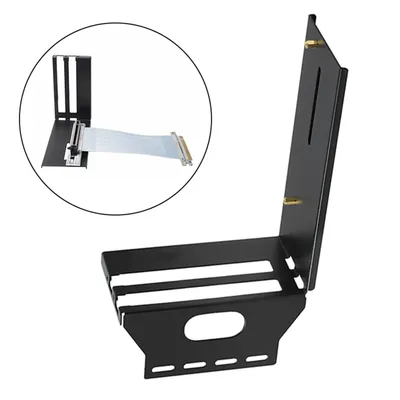 Black 16X Graphics Card Vertical Bracket Mount Holder Kickstand Kits