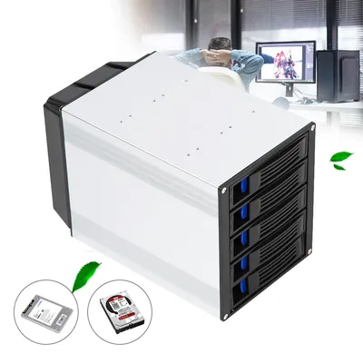 HDD Enclosure Hot Swap Cage Hard Drive Enclosure Internal - 5 Hot Swap Bay Mobile Rack for 3.5inch