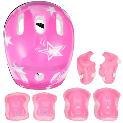 7 Pcs Sports Protective Gear Kids Knee Pads Equipment Skating Kits Child