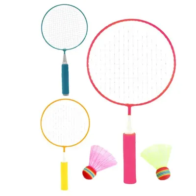 Kids Badminton Set Children's Badminton Racket Alloy Frame 2 Nylon Shuttlecocks Entertainment