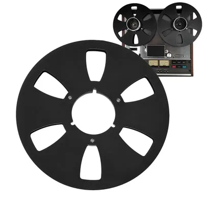 6 Hole Empty Aluminum Disc Studio Master Tape 10.5 Inch Bend Resistant Take Up Reel To Reel Tape