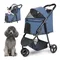 Pet Stroller Bag Travel Car Foldable 300lbs Foldable Collapsible Stroller for Dogs Cat ,3 Wheels Dog