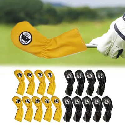 9pcs Golf Iron Headcover Waterproof PU Golf Club Protector Headcover 4 5 6 7 8 9 PASS Golfs Head