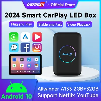 2024 CarlinKit Smart Mini CarPlay Ai Box 2G+32G Car Play TV Box For Netflix Wireless Android Auto