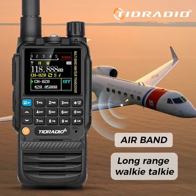 TIDRADIO H3 Walkie Talkie Phone APP Wireless Programming HAM Air Band Long Range Radio USB Type-C