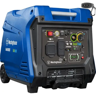 5000 Peak Watt Super Quiet Dual Fuel Portable Inverter Generator,Remote Electric Start,Gas & Propane