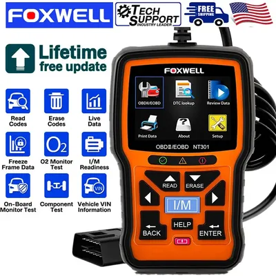 FOXWELL NT301 OBD2 Scanner Code Reader OBD II Check Engine Car Diagnostic Tool Fault Mechanic