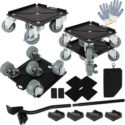 Upgrade Large Furniture Dolly, Furniture Movers With 5 360° Rotation Wheels And Brake, Maximum Load 3306LBS, Furniture Moving To
