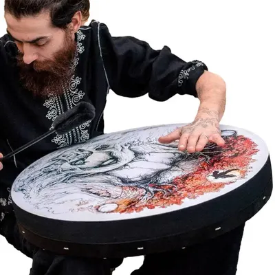 Shaman Hand Drum Portable 10inch Wood Frame Drum With Beautiful Sound Durable Small Instruments For