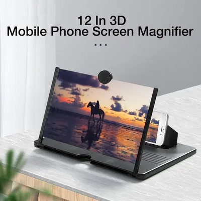 10 Inch 3D Mobile Phone Screen Magnifier HD Video Amplifier Stand Bracket With Movie Game Magnifying