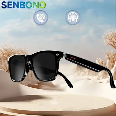 SENBONO Orignal E13 Smart Glasses With Sunglasses Open Ear Headsets Waterproof Hands-Free Calling