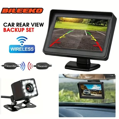 Car Wireless Backup Camera Kit Rearview Monitor Reverse Camera Parking Assistant System for Car