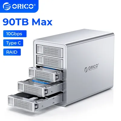 ORICO 35 Daisy-Chain Hard Drive Enclosure Type C 2.5 3.5 Inches SATA HDD SDD 10Gbps Hard Drive