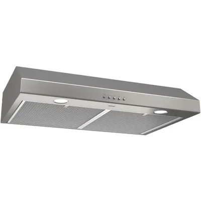 BCSQ130SS Three-Speed Glacier Under-Cabinet Range Hood with LED Lights ADA Capable, 1.5 Sones, 375