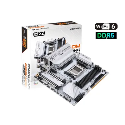 Colorful White CVN B550M GAMING FROZEN V15 2.5G Motherboard DDR4 4000(OC)MHz RAM Am4 Socket Supports