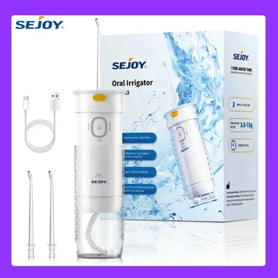 SEJOY Portable Teeth Cleaner Adult Mouth Washing Machine Water Flosser Oral Irrigator USB