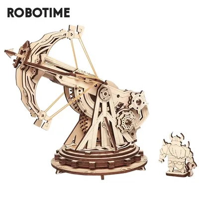 Robotime 3D Wooden Puzzle Medieval Siege Weapons Game Assembly Set Gift for Children Teens Adult War