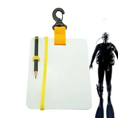 Dive Writing Slate Waterproof Swivel Clip Pencil Diving Writing Slate Board Scuba Divers Tablet