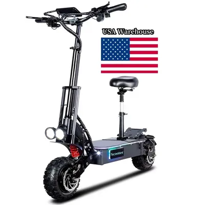 11 Inch 6000W Electric Scooter 60V Dual Drive Motor Adult Fast Folding Electric Scooter