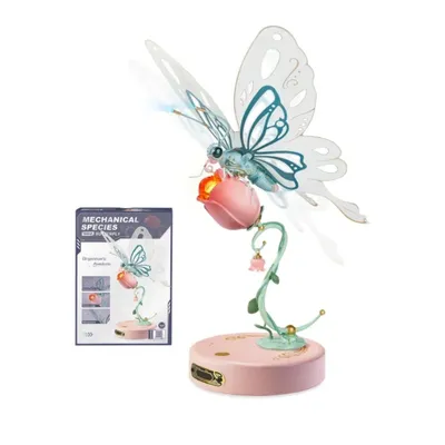 Robotime Rokr 3D Metal Puzzle Butterfly with LED Light of Industrial-style Building Block gift for