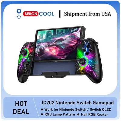 BEBONCOOL JC202 Switch Controller For Nintendo Switch/Switch OLED RGB Joystick Gamepad Built-in