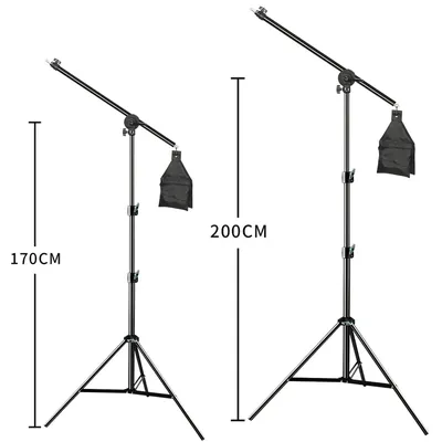 C Stand 170-200cm Photo Studio Kit Light Stand Cross Arm With Weight Bag Photo Studio Accessories