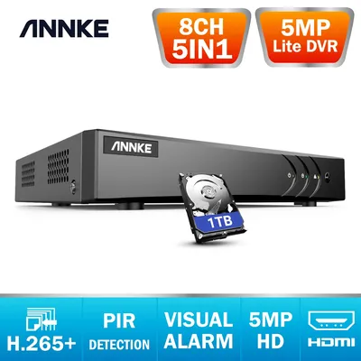 ANNKE 8CH 3MP 5in1 HD TVI CVI AHD IP Security DVR Recorder H.265 Digital Video Recorder With Smart