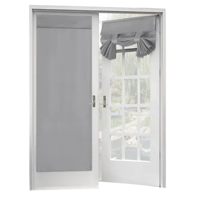 French Door Curtain Punch-Free Blackout Door Curtains Thermal Insulated Door Curtain Panels Privacy