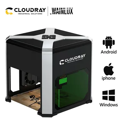 Cloudray Househould Laser Engraver Mark Printer Cutter Woodworking Machines Plastic 3000mw Bluetooth