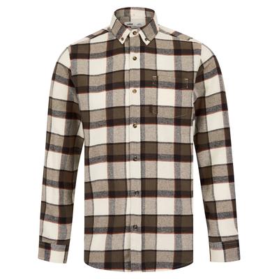 Shirts Skilak Yarn Dyed Checked Cotton Flannel Shirt in Walnut / M - Tokyo Laundry