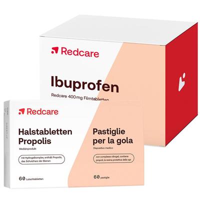 Redcare Ibuprofen 400mg + Halstabletten 60+50 St Set Image