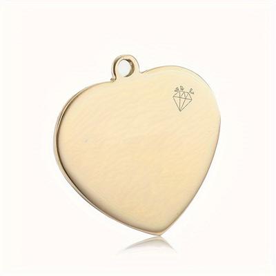 TEMU Personalized Dog Id Tag Customize Staniless Steel Engraved Dog Collar Tag Heart Shape