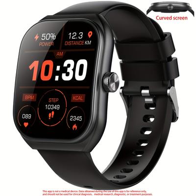 "TEMU 2.01"" 3d Curved Big Screen Smart Watch For Men(answer/dial Calls), Ip68 Waterproof Smartwatch Fitness Women For Android , Activity With Sleep Monitor, Calorie, Smart Watch For Men, Call Integration"