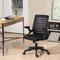 TEMU Mesh Office Chair, Swivel Task Desk Chair With Lumbar Back Support, Flip-up Arm, Adjustable Height For Home Office, Black