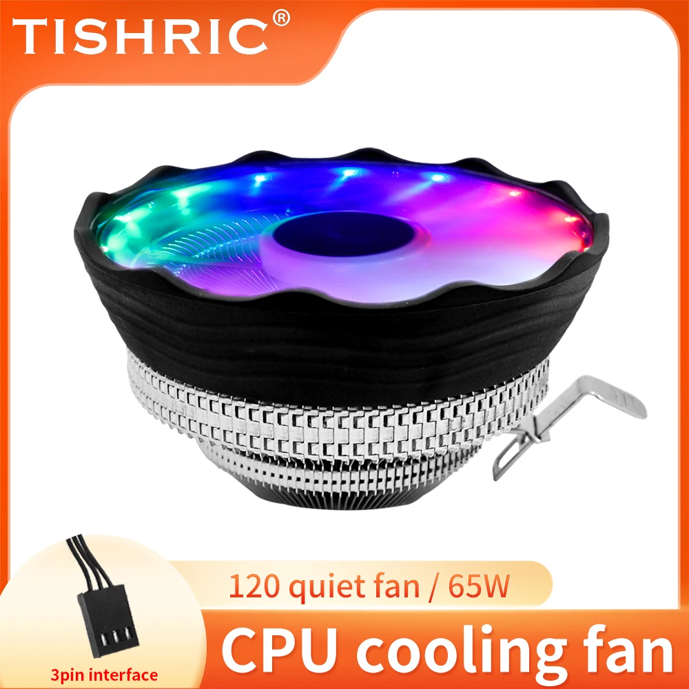 TISHRIC ventilateur de refroidissement CPU RGB PWM 3 broches ventilateur de boîtier d