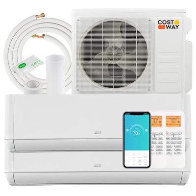 Costway 27000 BTU 2 Zone 22 SEER2 Mini Split AC with Heat Pump-18K + 18K